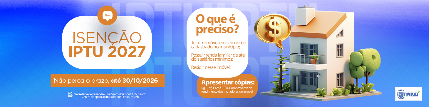 Isenção IPTU 2027
