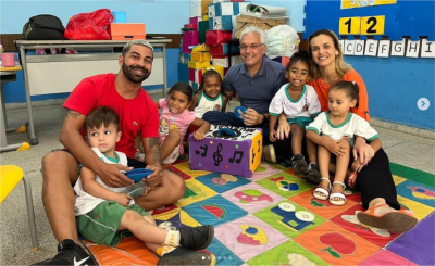 Dr. Ricardo Passos e a Secretária Municipal de Educação visitam Escola Municipal Epitácio Campos