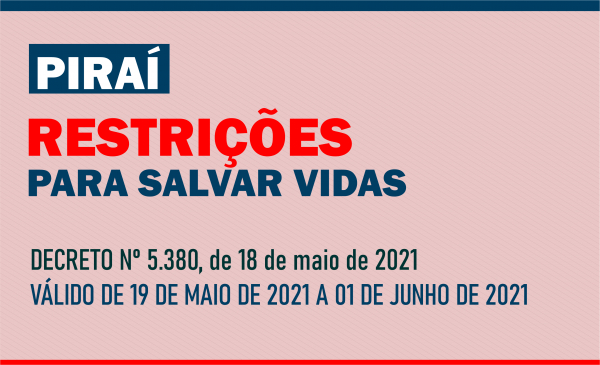 NOVO DECRETO Nº 5.380, de 18 de maio de 2021.