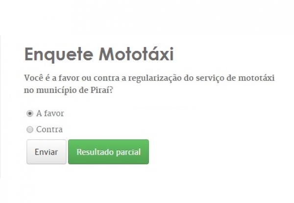 Prefeitura abre enquete