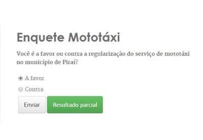 Prefeitura abre enquete