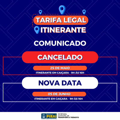 Alteração na data do &#039;Tarifa Legal Itinerante&#039; no bairro Caiçara