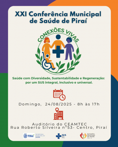 Piraí realiza XXI Conferência Municipal de Saúde no dia 24 de agosto