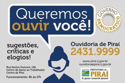 Conheça a Ouvidoria de Piraí