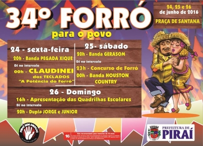 Forró para o Povo começa na próxima sexta-feira em Piraí