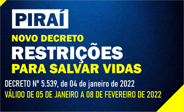 DECRETO Nº 5.539, de 04 de Janeiro de 2022.