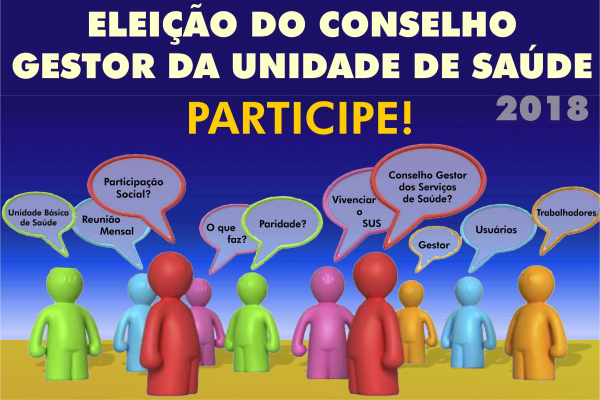 Eleições para os conselhos gestores em todas as unidades de saúde