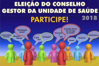 Eleições para os conselhos gestores em todas as unidades de saúde