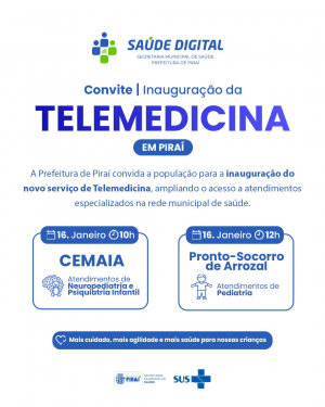 Prefeitura de Pira&iacute; investe em telemedicina e vai ampliar o atendimento na sa&uacute;de