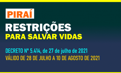 NOVO DECRETO Nº 5.414, de 27 de julho de 2021