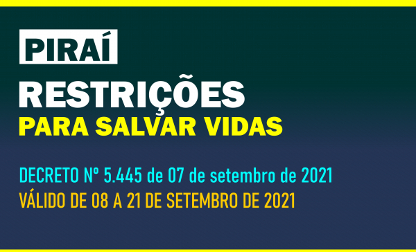 NOVO DECRETO Nº 5.445, de 07 de Setembro de 2021