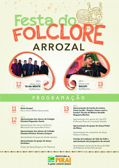 Setembro de atrações culturais em Arrozal