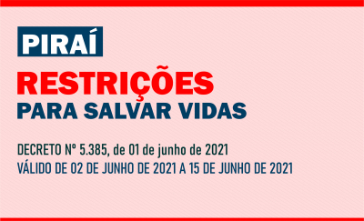 NOVO DECRETO Nº 5.385, de 01 de junho de 2021.