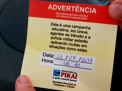 Campanha educativa de Trânsito começa dia 21